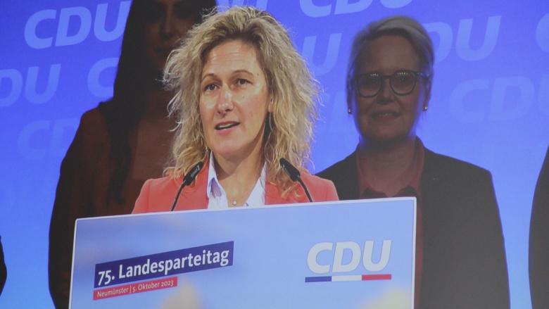 Daniela Brunke bei Bewerbungsrede zur Beisitzerin im Landesvorstand